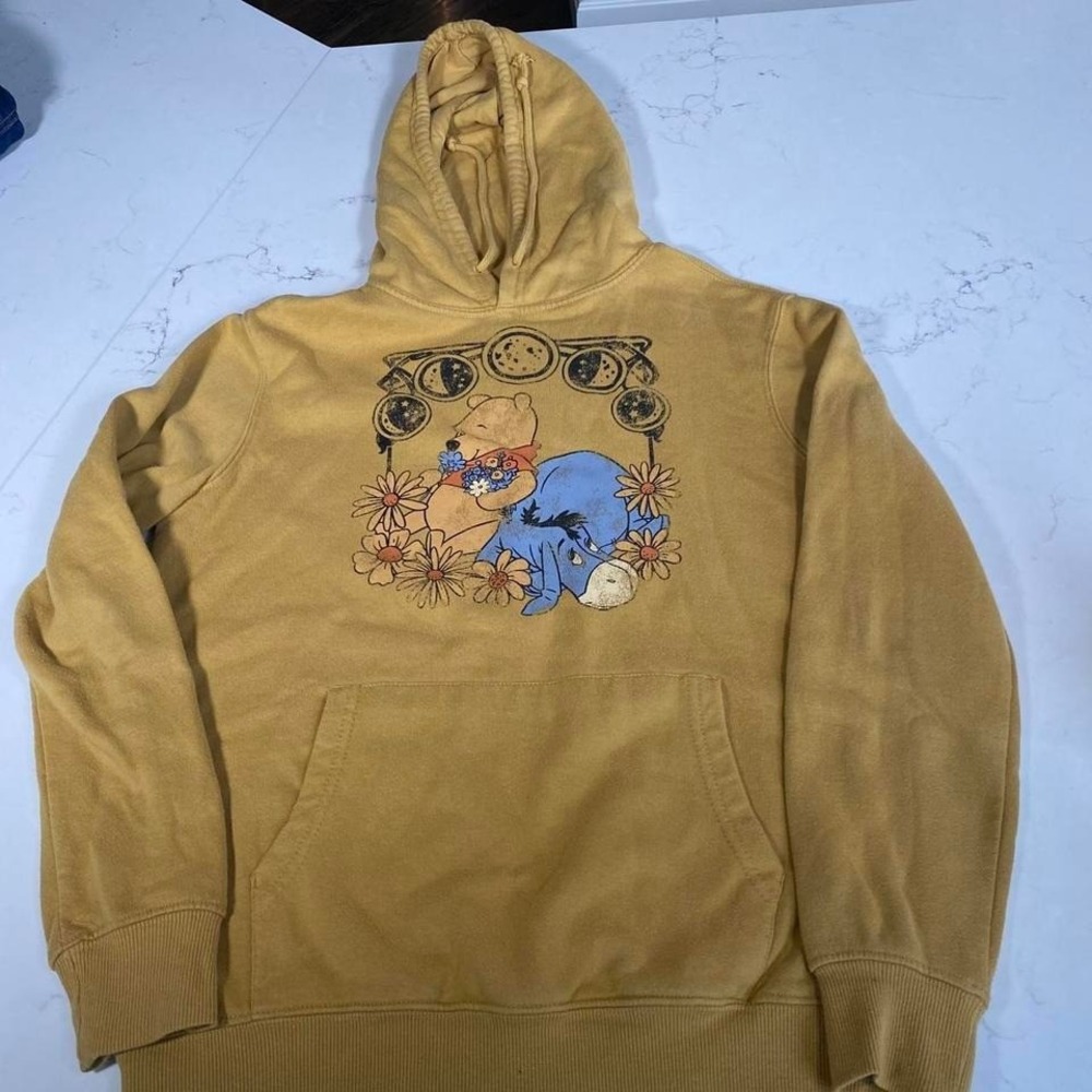 Disney Winnie the Pooh & Eeyore Moon Phase Floral Hoodie small